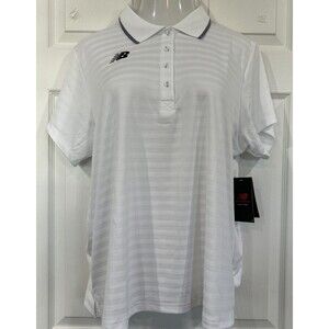 New Balance Rally White Polo Shirt Women's 2XL Performance Athletic Golf